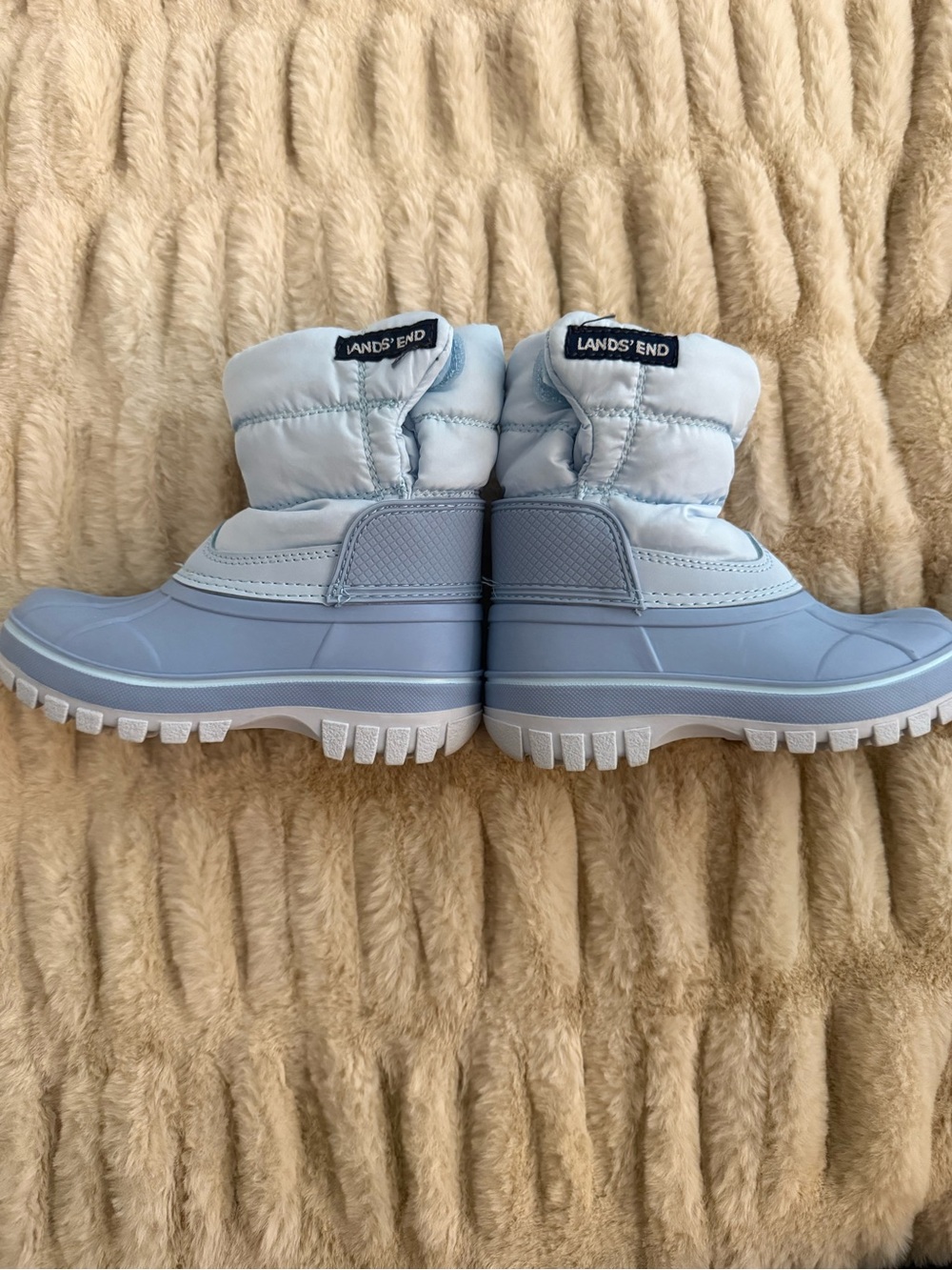 Lands' End Light Blue Kids' Snow Boots